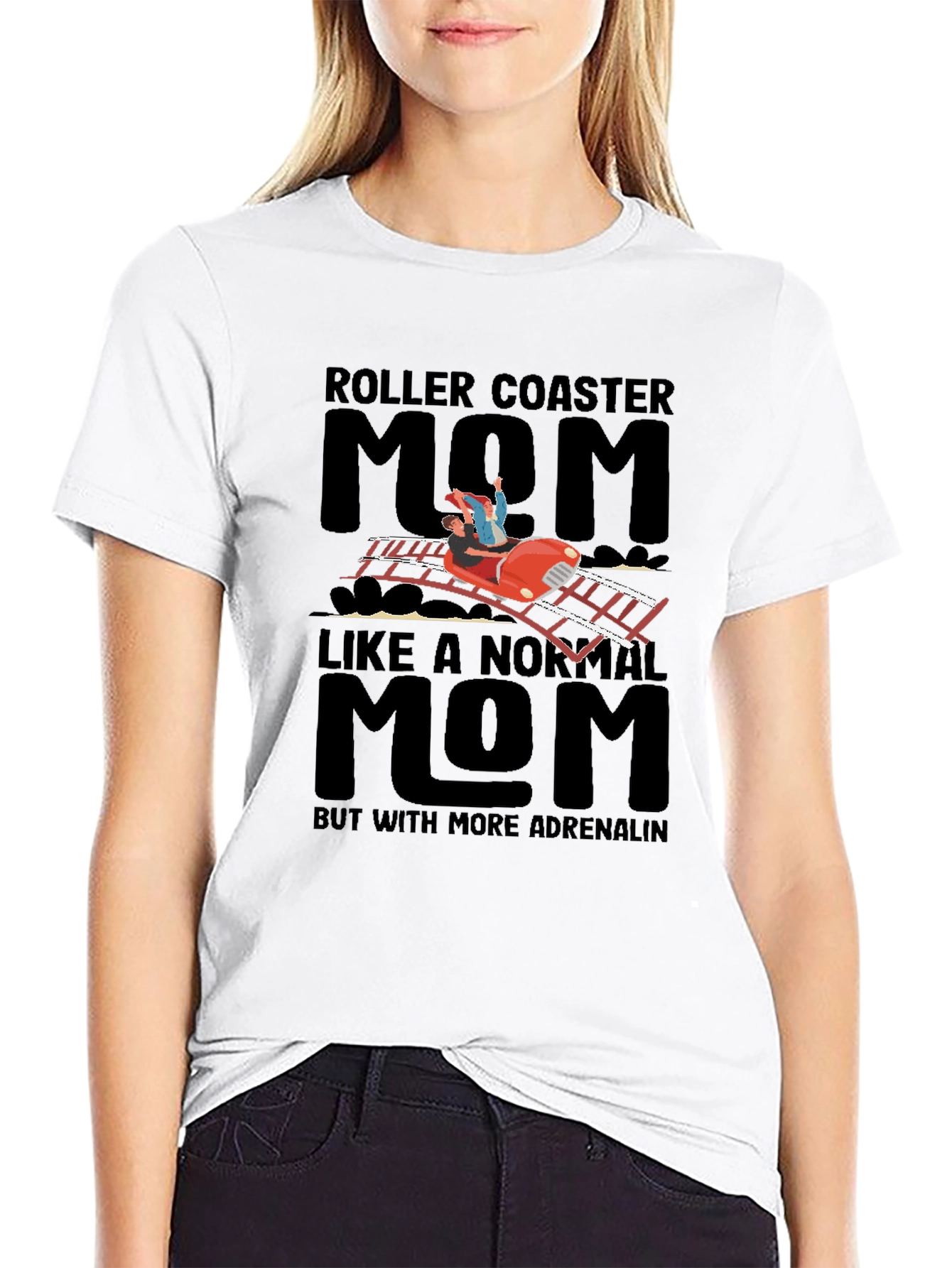 Roller Coaster Mom Graphic T-Shirt