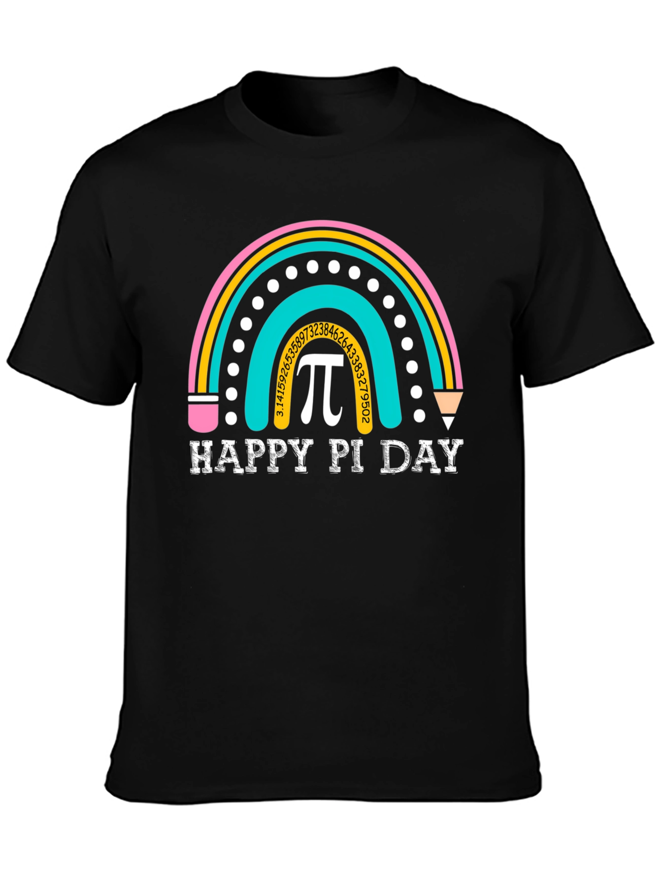Happy Pi Day Rainbow Graphic T-Shirt