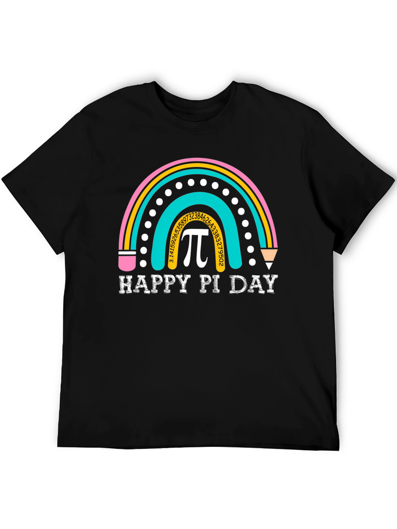 Happy Pi Day Rainbow Graphic T-Shirt