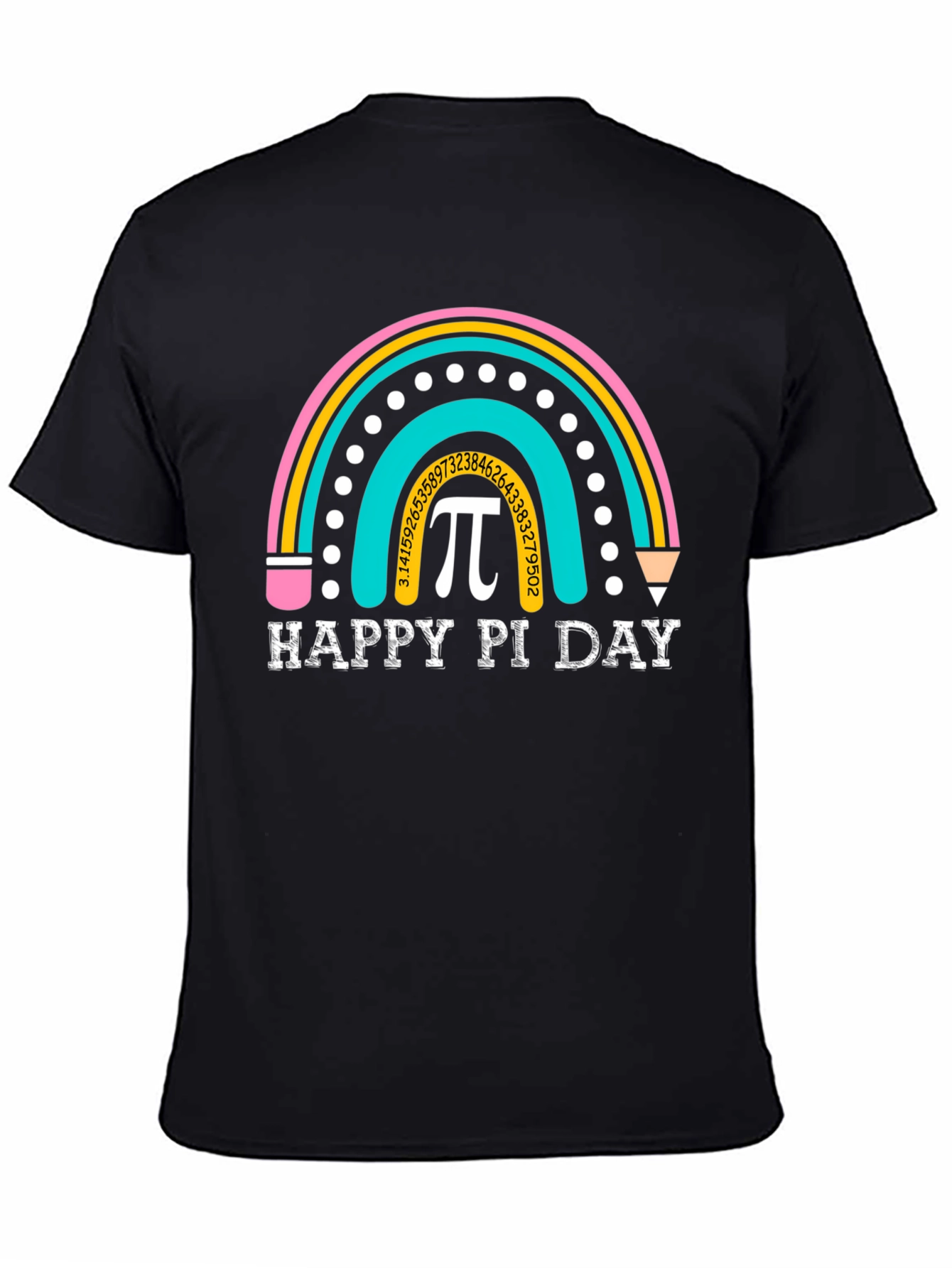 Happy Pi Day Rainbow Graphic T-Shirt
