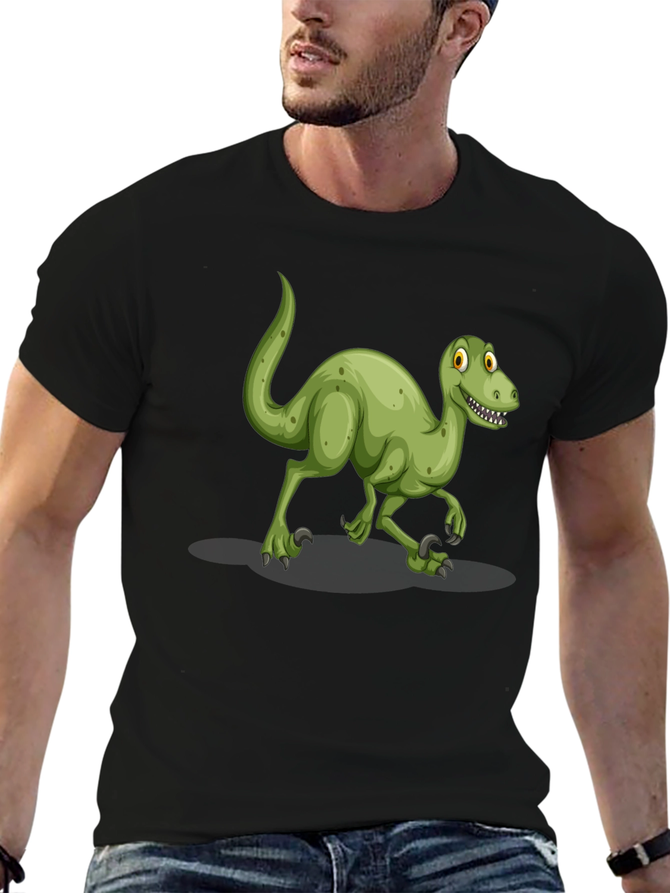 Dinosaur Graphic T-Shirt - Black