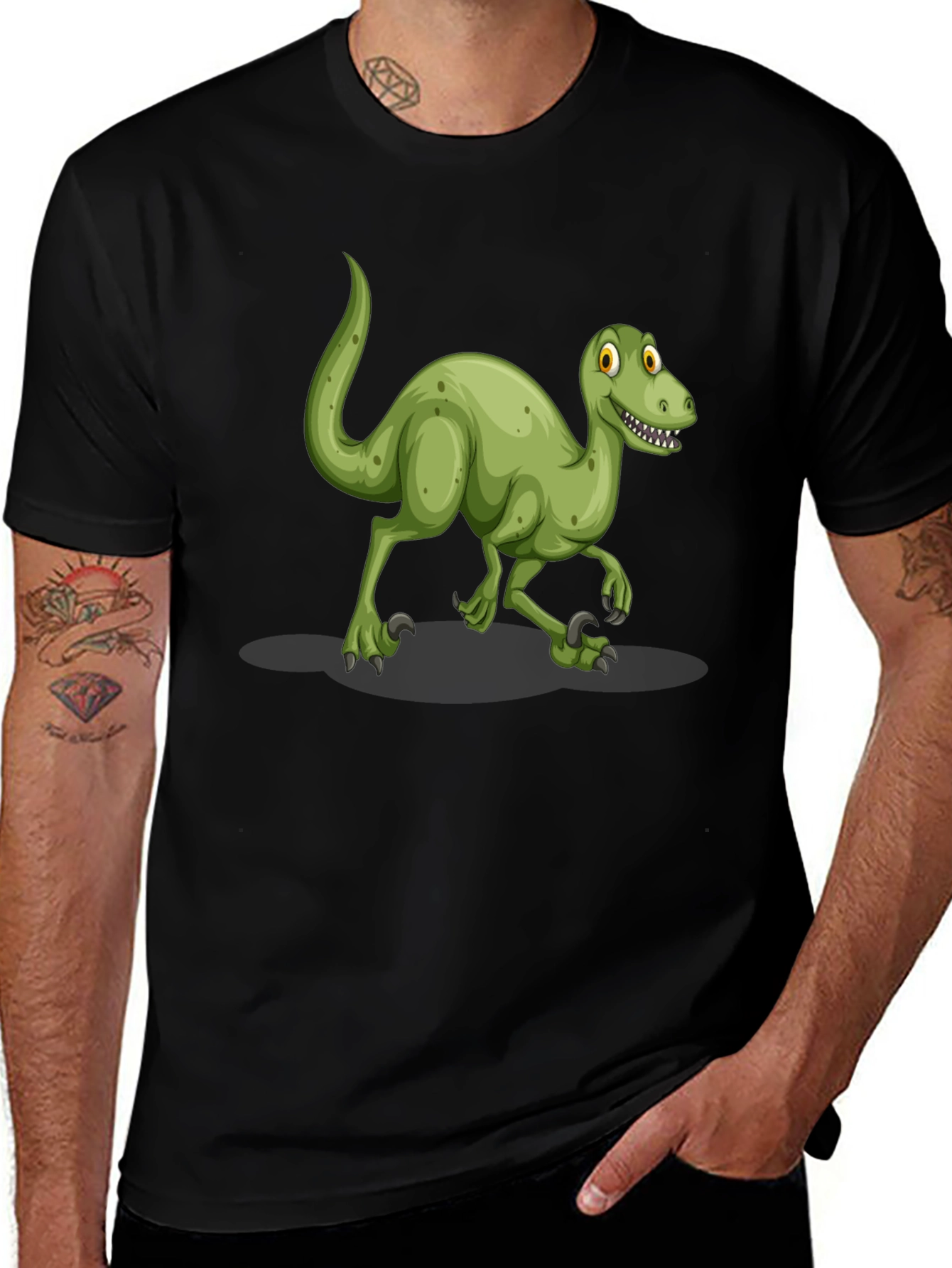 Dinosaur Graphic T-Shirt - Black