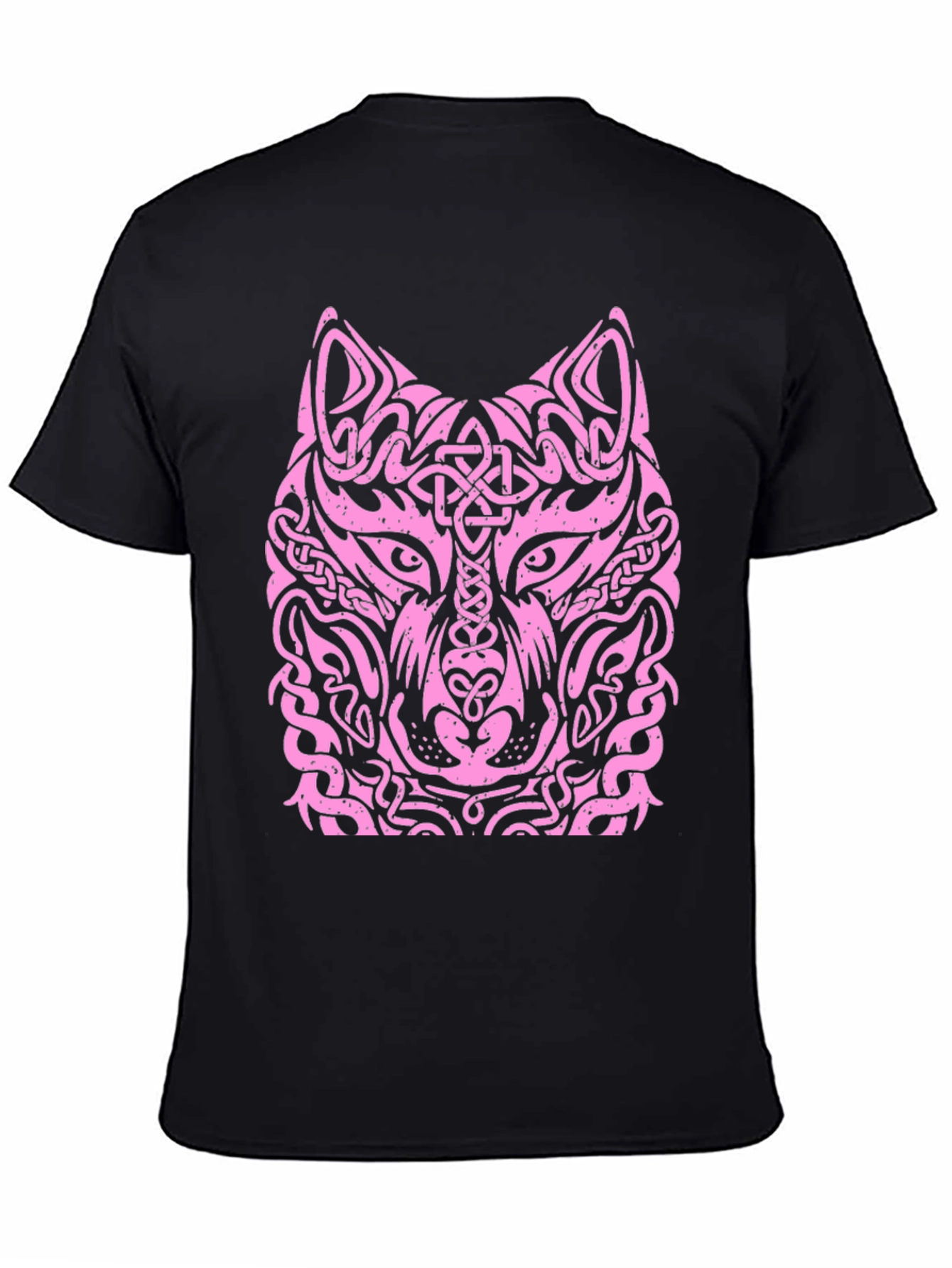 Wolf Head Graphic Tee - Unique Tribal Design