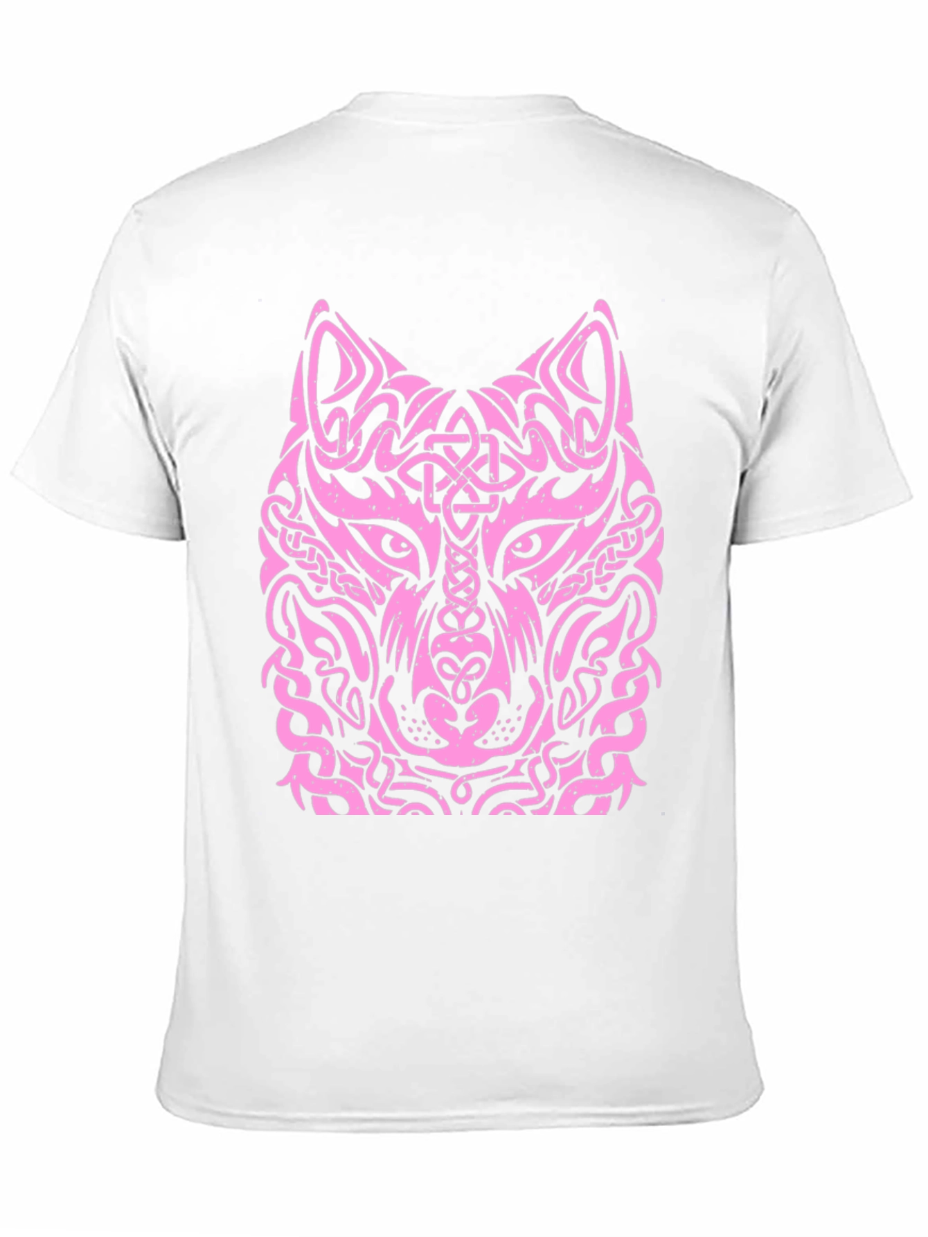 Wolf Head Graphic Tee - Unique Tribal Design