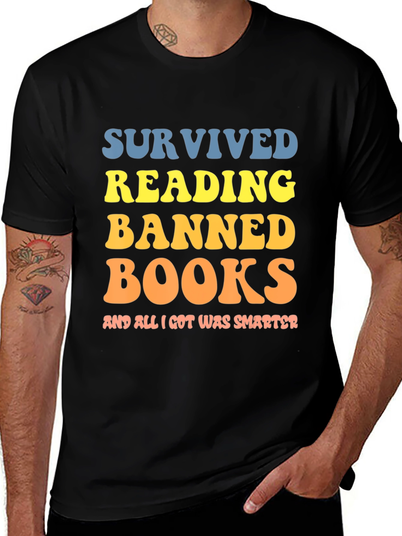 Survived Reading Banned Books Graphic Tee