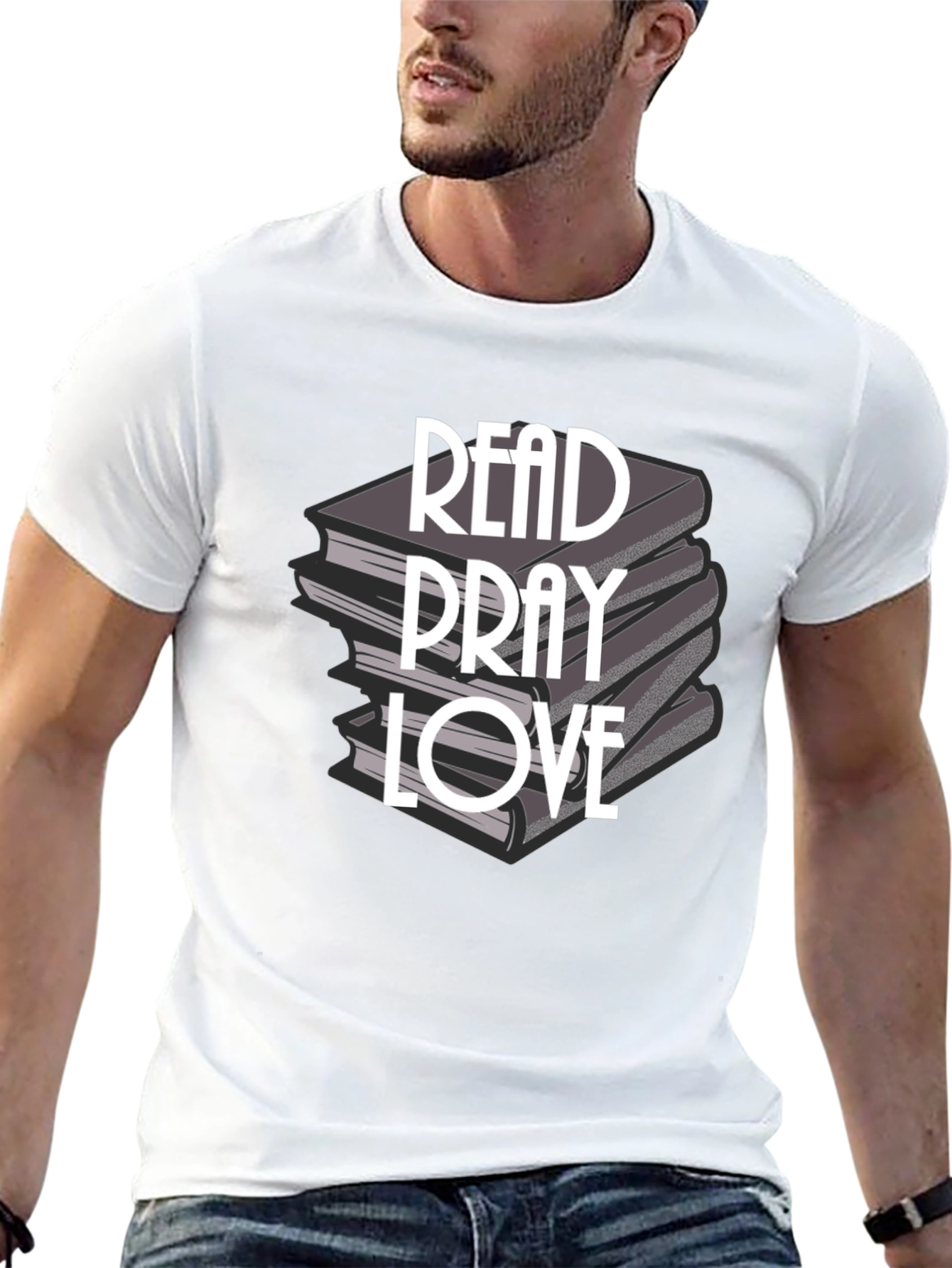 Read Pray Love T-Shirt - Inspirational Books Design