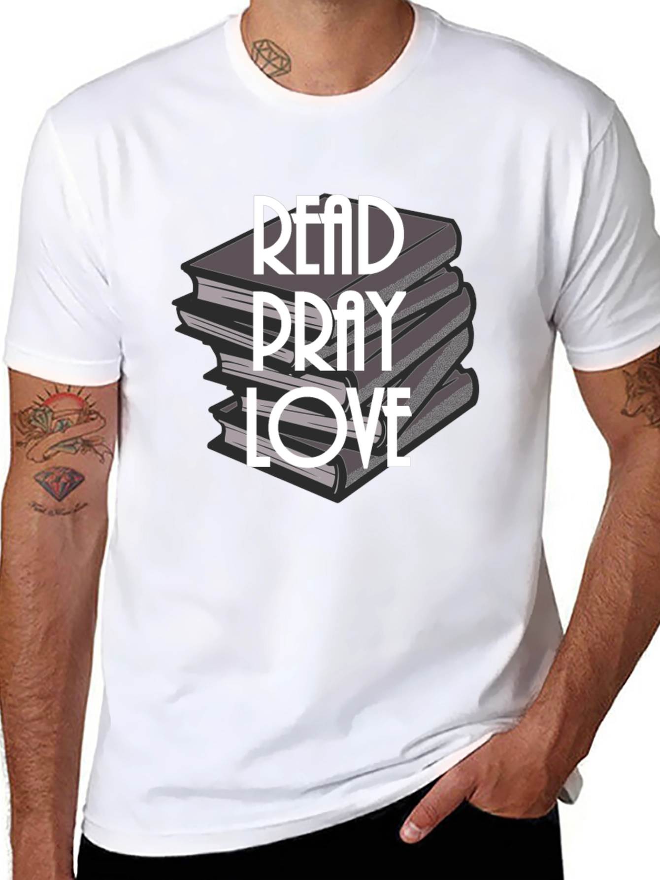 Read Pray Love T-Shirt - Inspirational Books Design