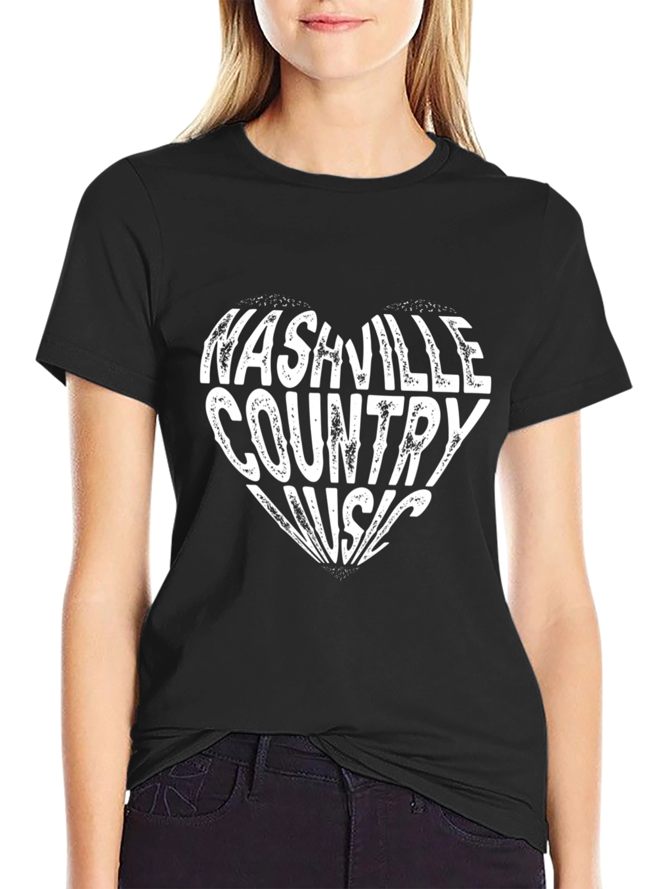 Nashville Country Music Heart T-Shirt