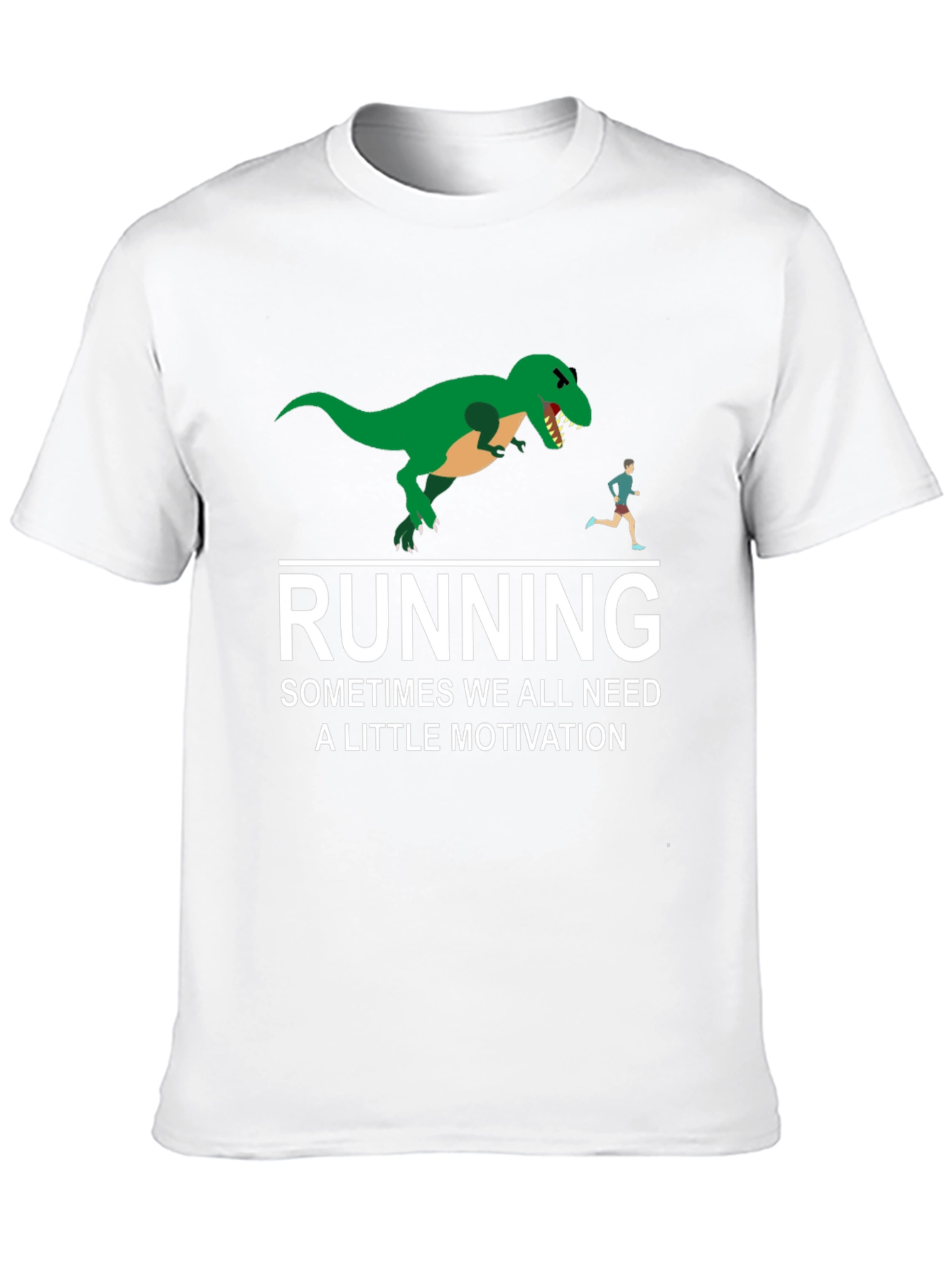 Running Motivation T-Shirt - Dinosaur Chase