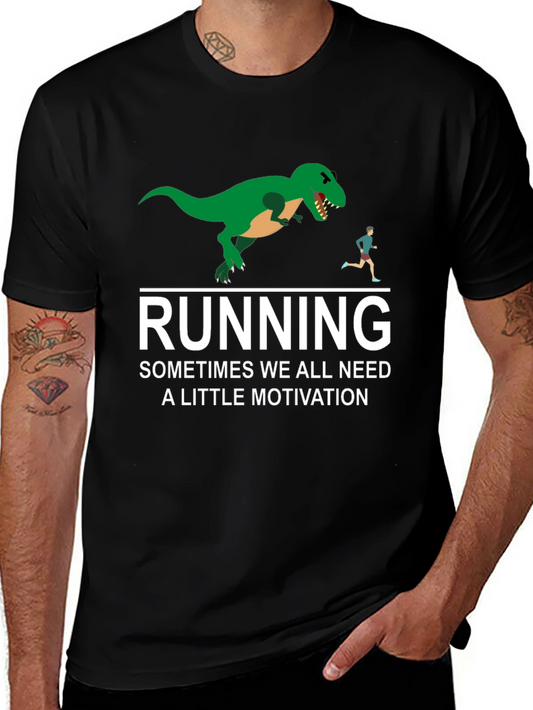 Running Motivation T-Shirt - Dinosaur Chase