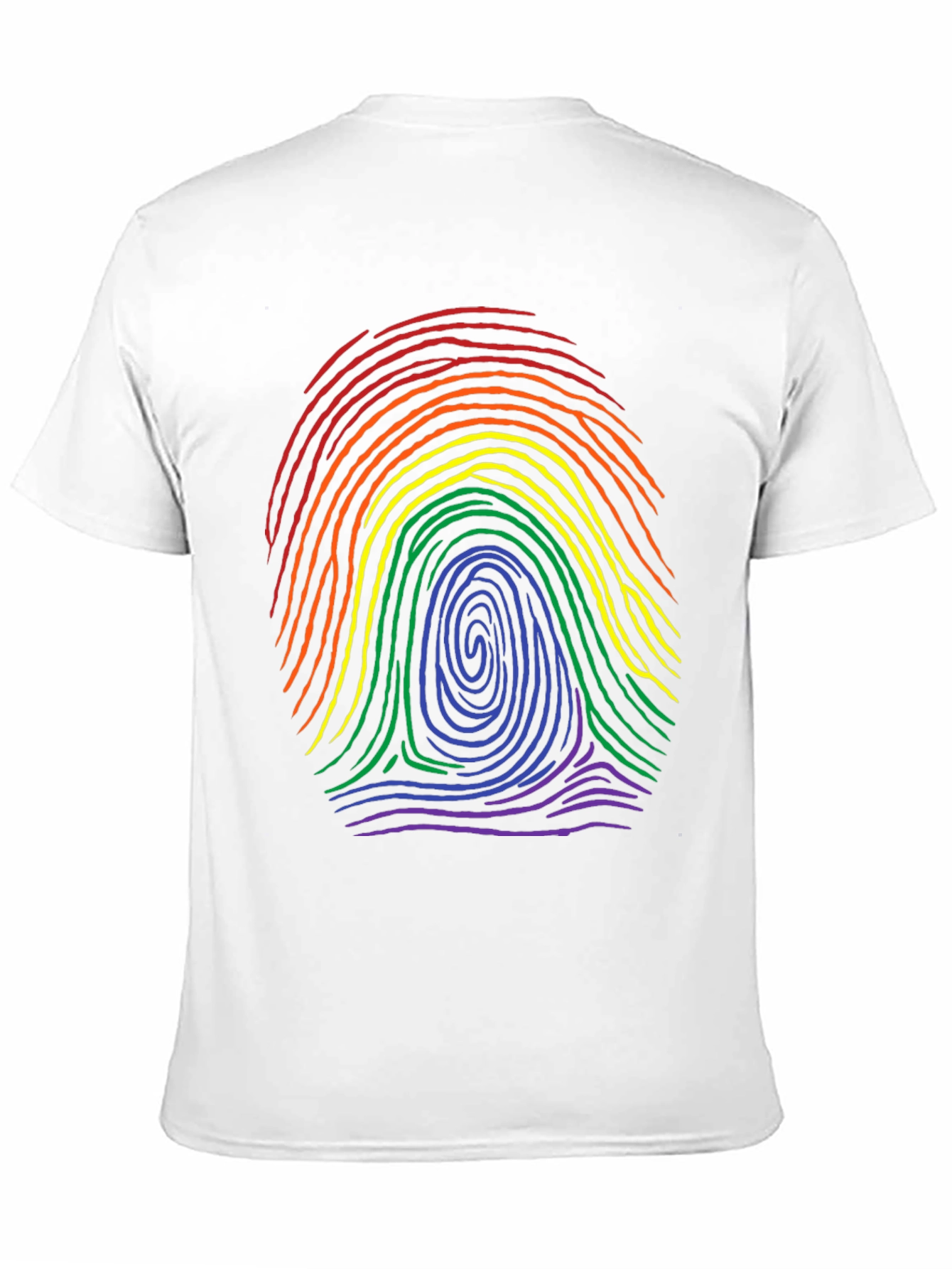 LGBTQ Rainbow Fingerprint Black T-Shirt