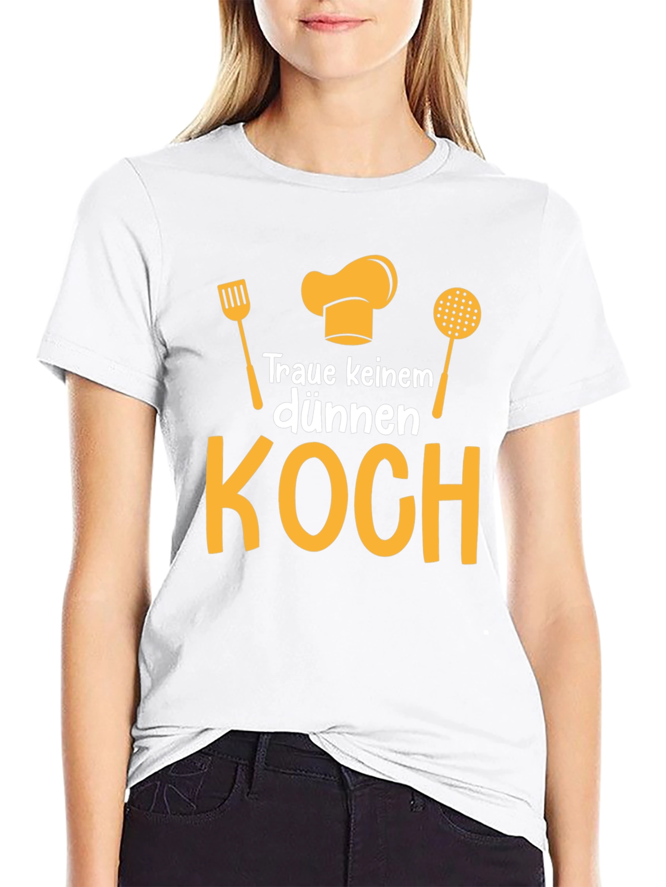 Funny Chef T-Shirt - Dont Trust a Skinny Cook!