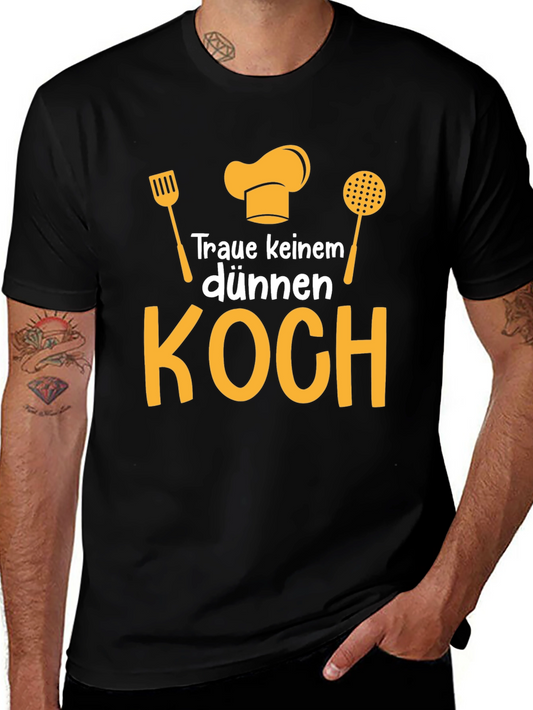Funny Chef T-Shirt - Dont Trust a Skinny Cook!