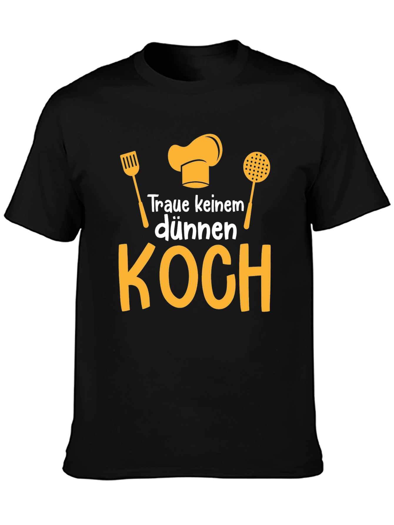 Funny Chef T-Shirt - Dont Trust a Skinny Cook!