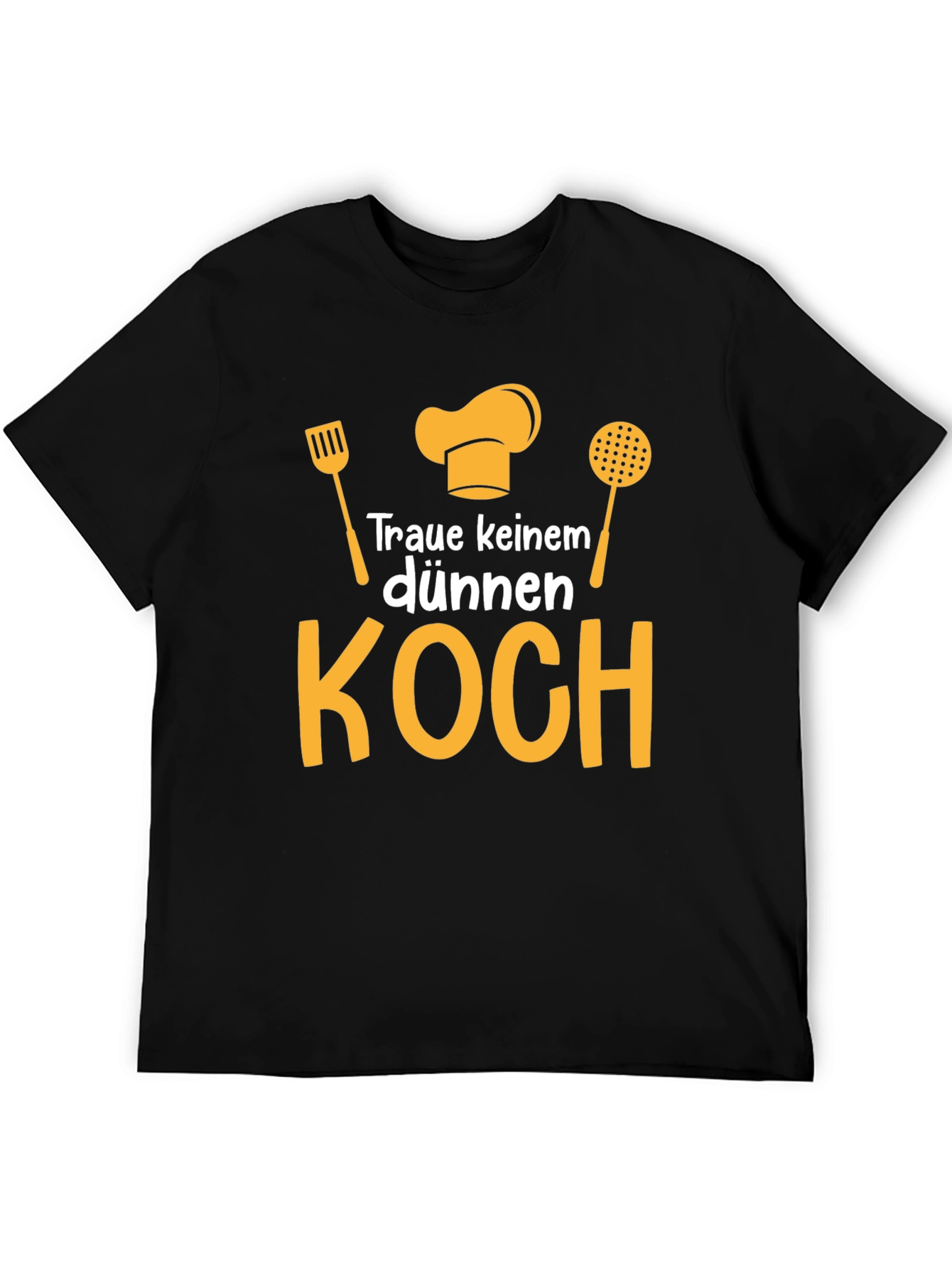 Funny Chef T-Shirt - Dont Trust a Skinny Cook!