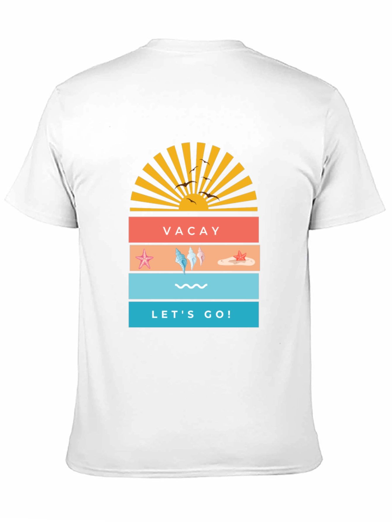 Vacay Lets Go! T-Shirt | Summer Beach Graphic Tee