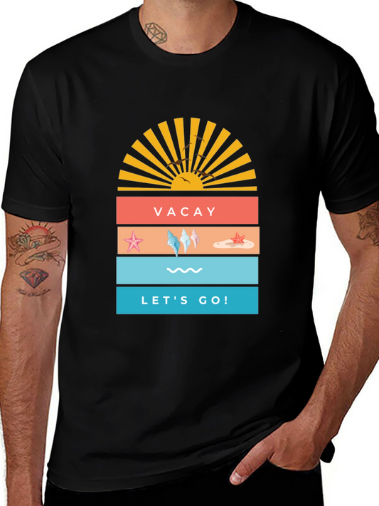 Vacay Lets Go! T-Shirt | Summer Beach Graphic Tee