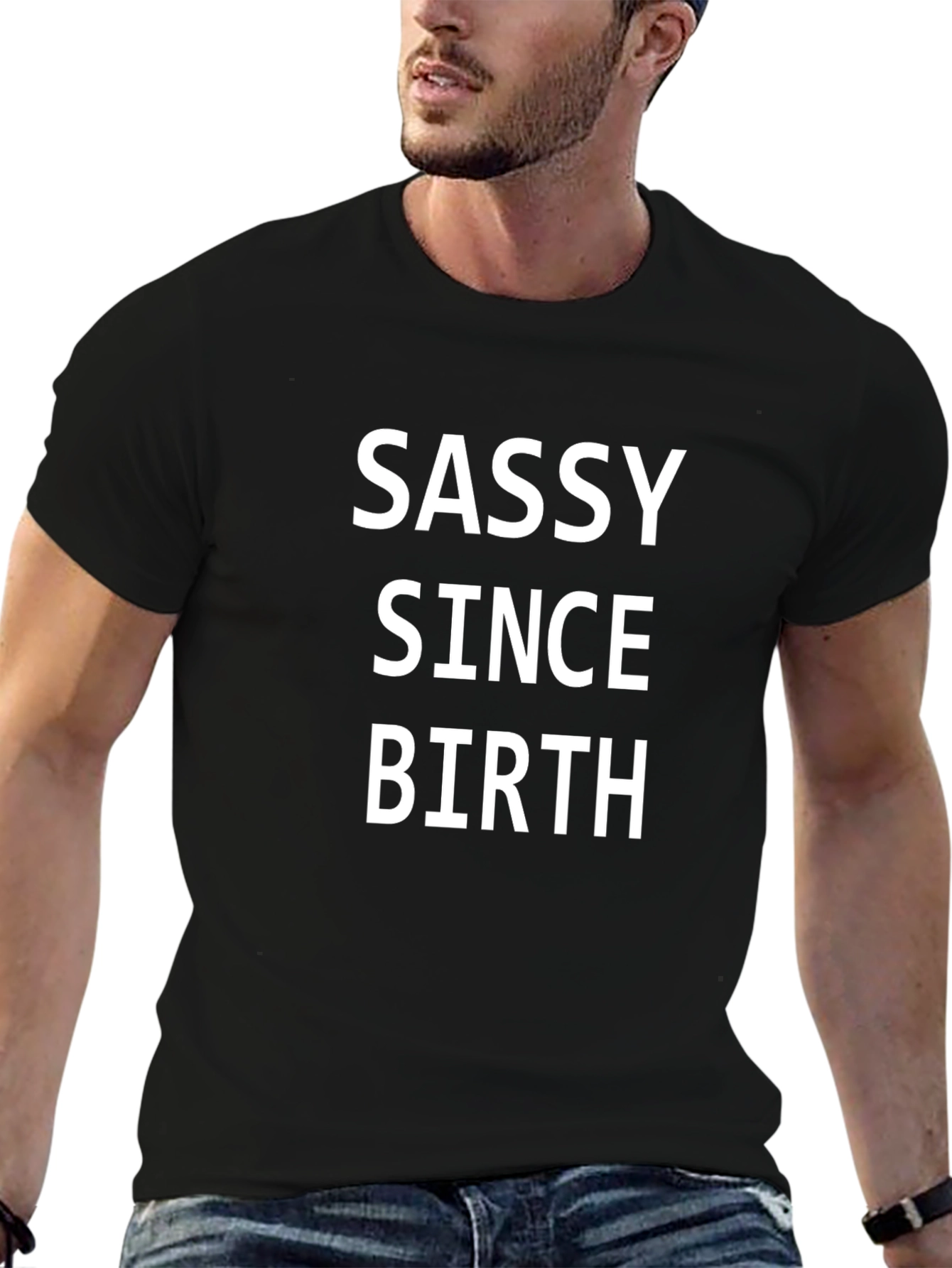 Sassy Since Birth Mens Black T-Shirt