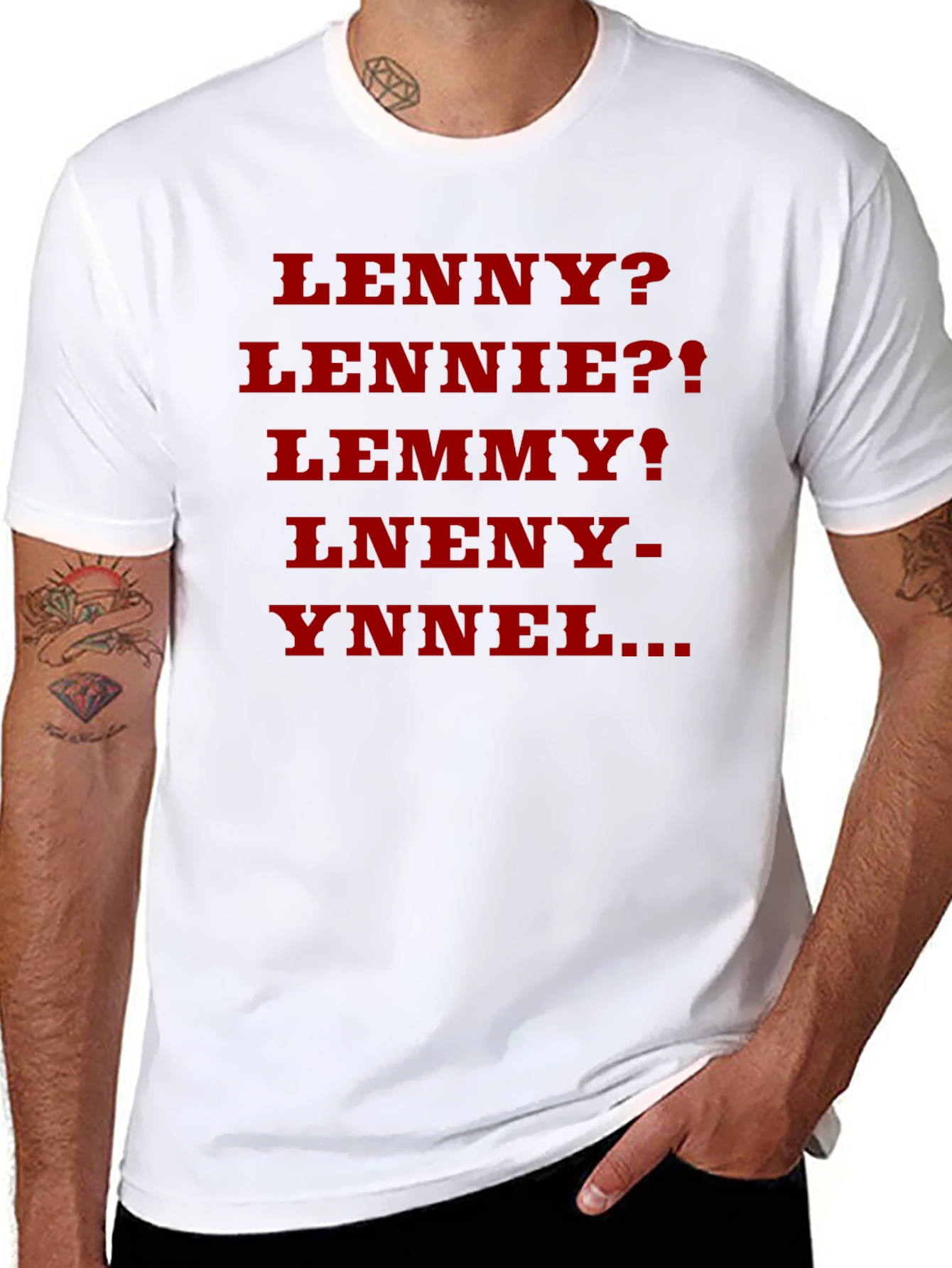 Lenny? Parody T-Shirt - Black Cotton Blend