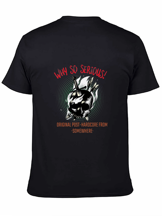 Why So Serious Graphic Tee - Skull Sword T-Shirt