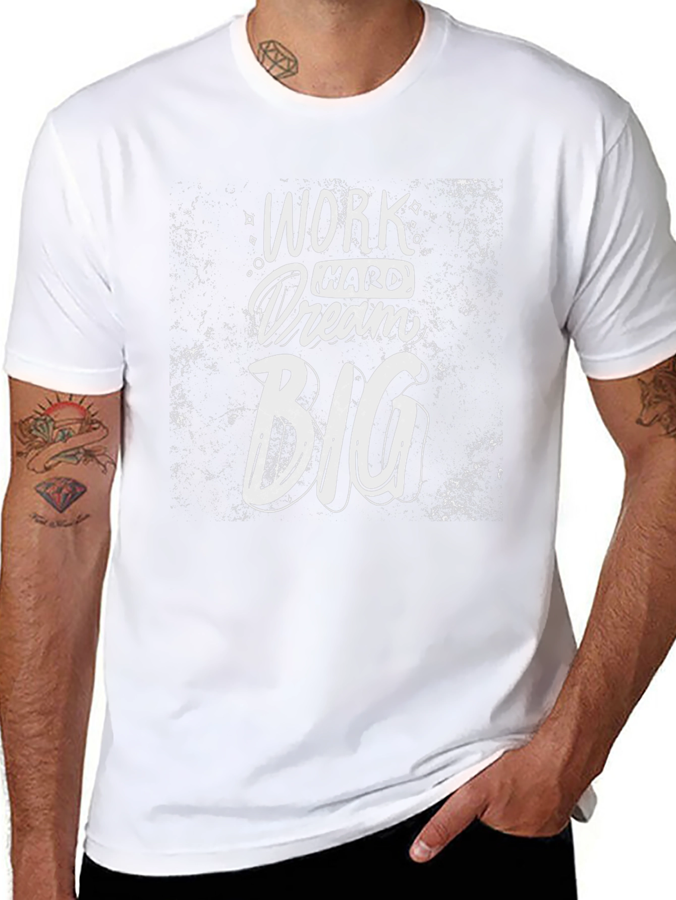 Work Hard Dream Big Graphic Tee - Black