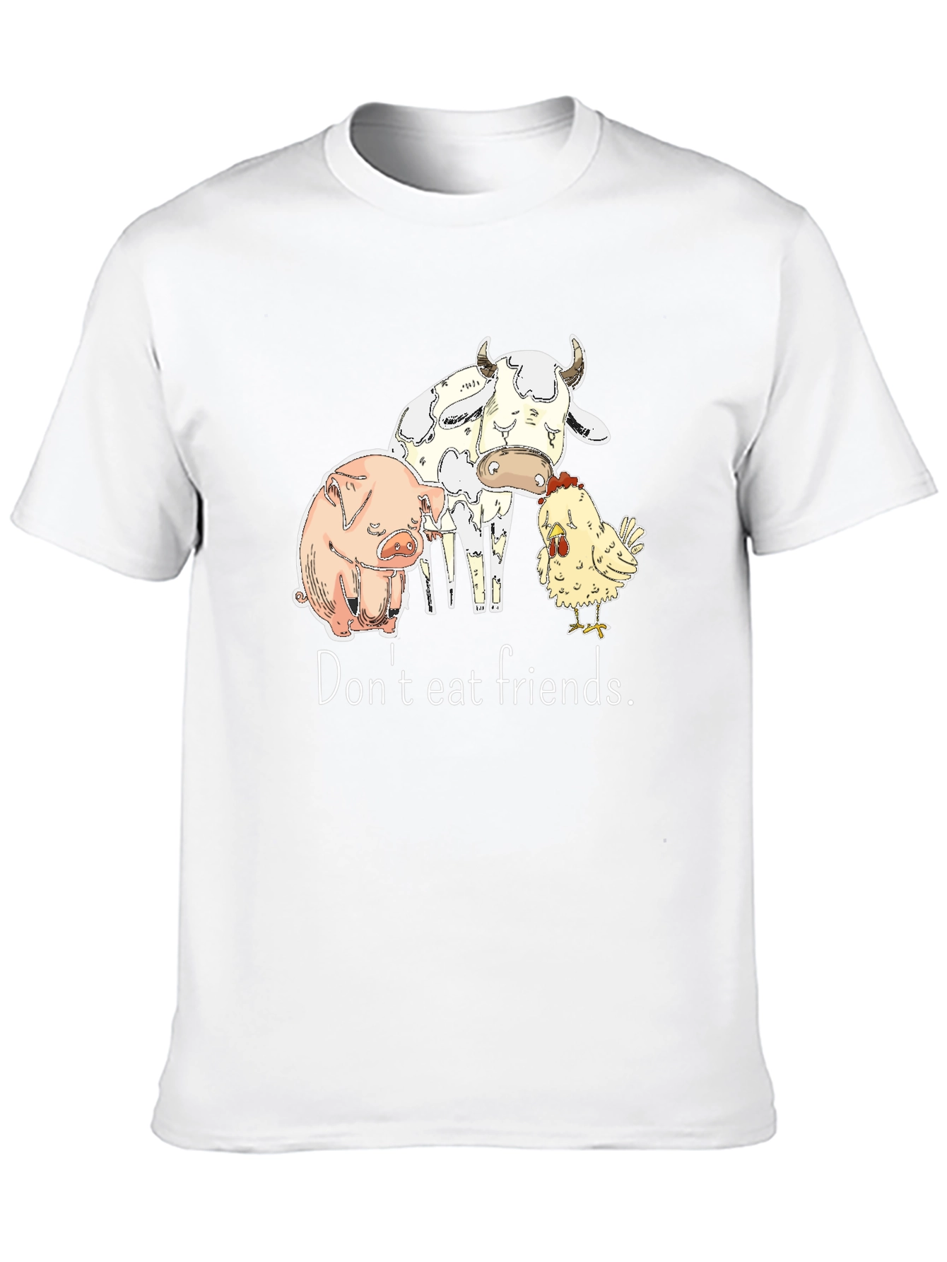 Vegan Friendly T-Shirt - Dont Eat Friends Graphic Tee