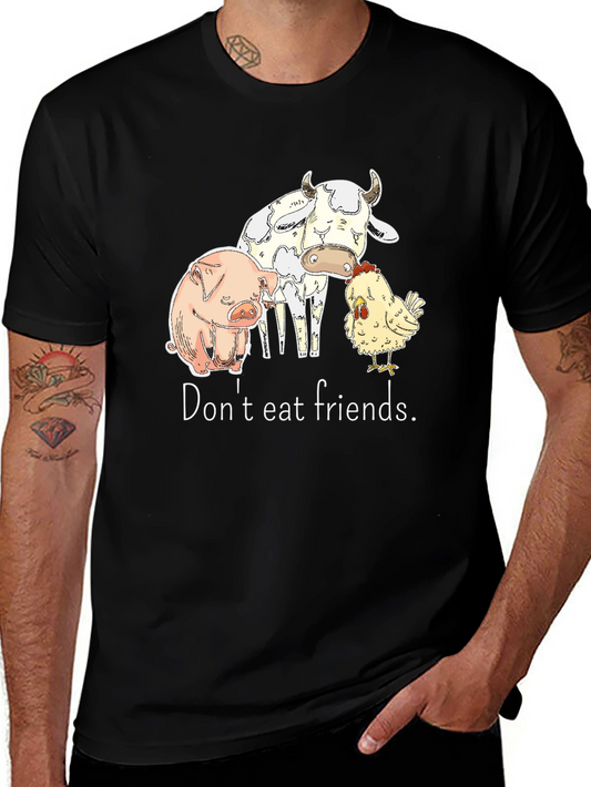 Vegan Friendly T-Shirt - Dont Eat Friends Graphic Tee
