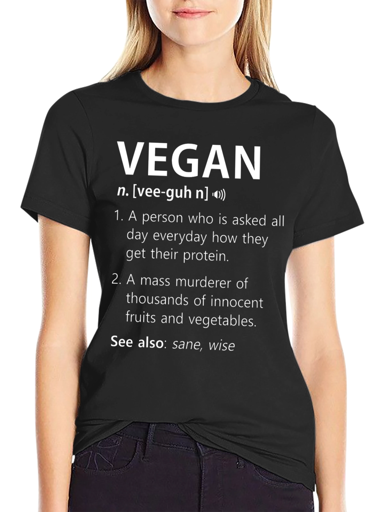 Vegan Definition T-Shirt - Humorous Graphic Tee