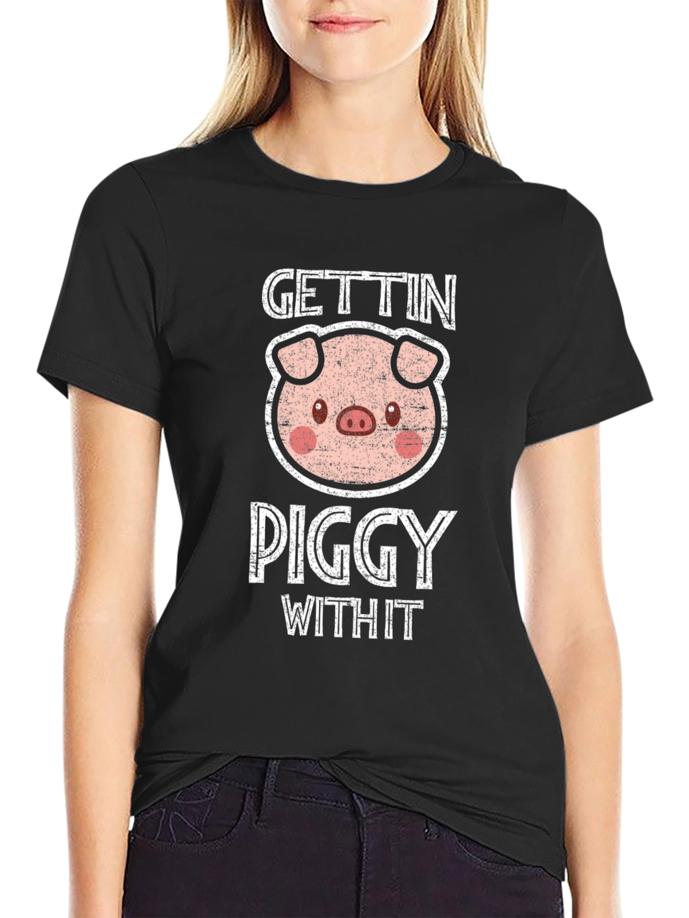 Gettin Piggy With It Graphic T-Shirt