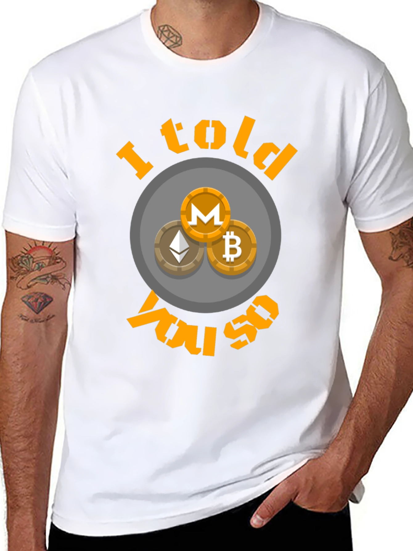 Crypto I Told You So T-Shirt Bitcoin Ethereum Monero