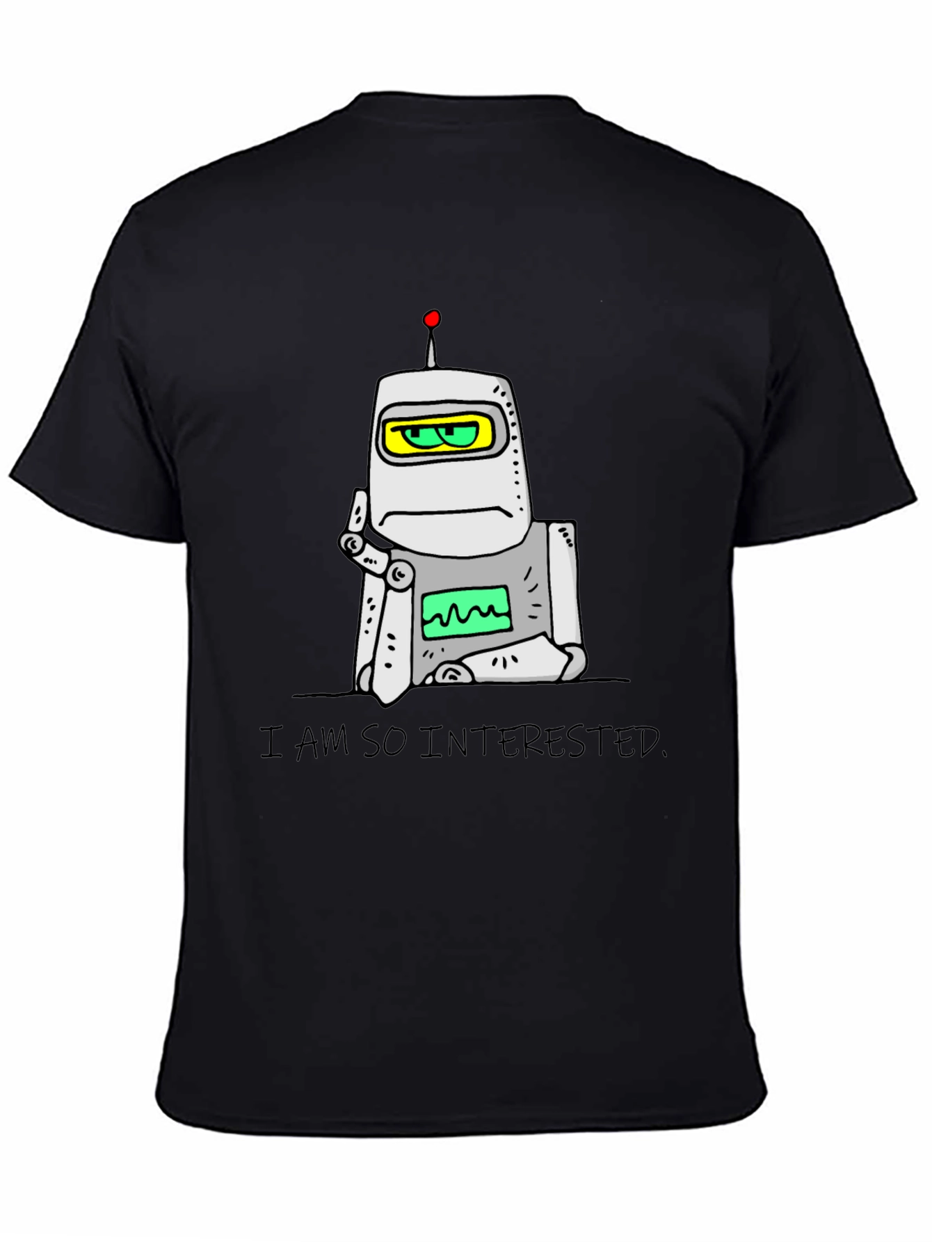 Interested Robot Graphic T-Shirt
