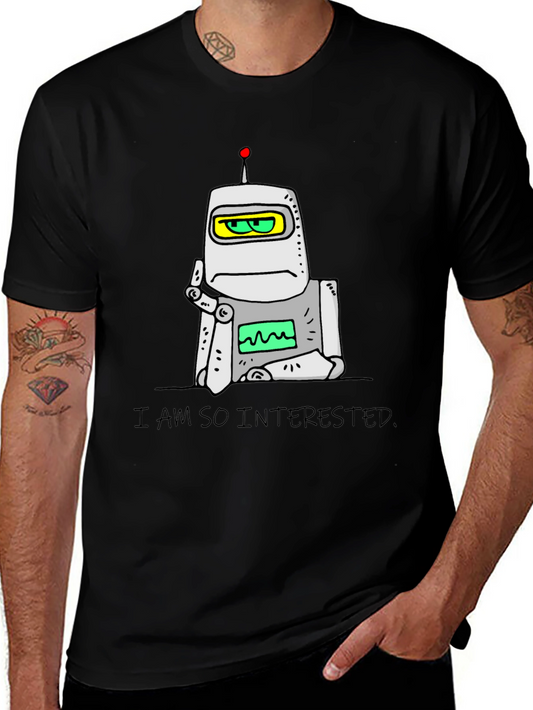 Interested Robot Graphic T-Shirt