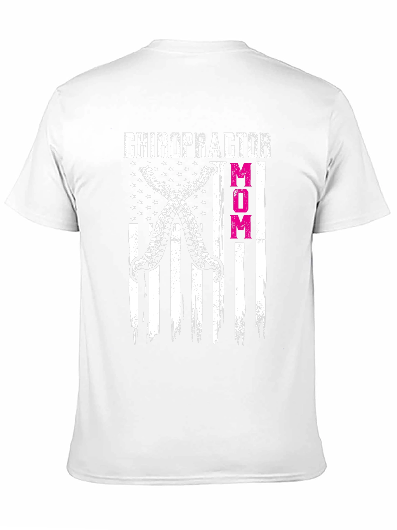 Chiropractor Mom American Flag Graphic T-Shirt