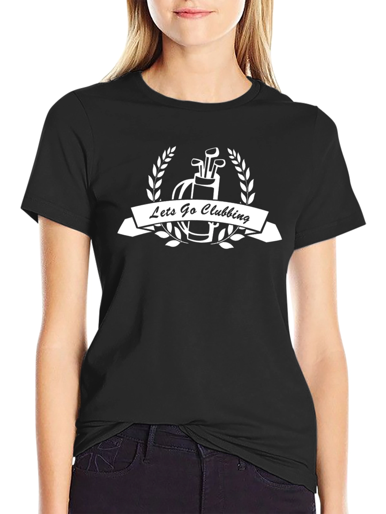 Lets Go Clubbing Golf T-Shirt - Black