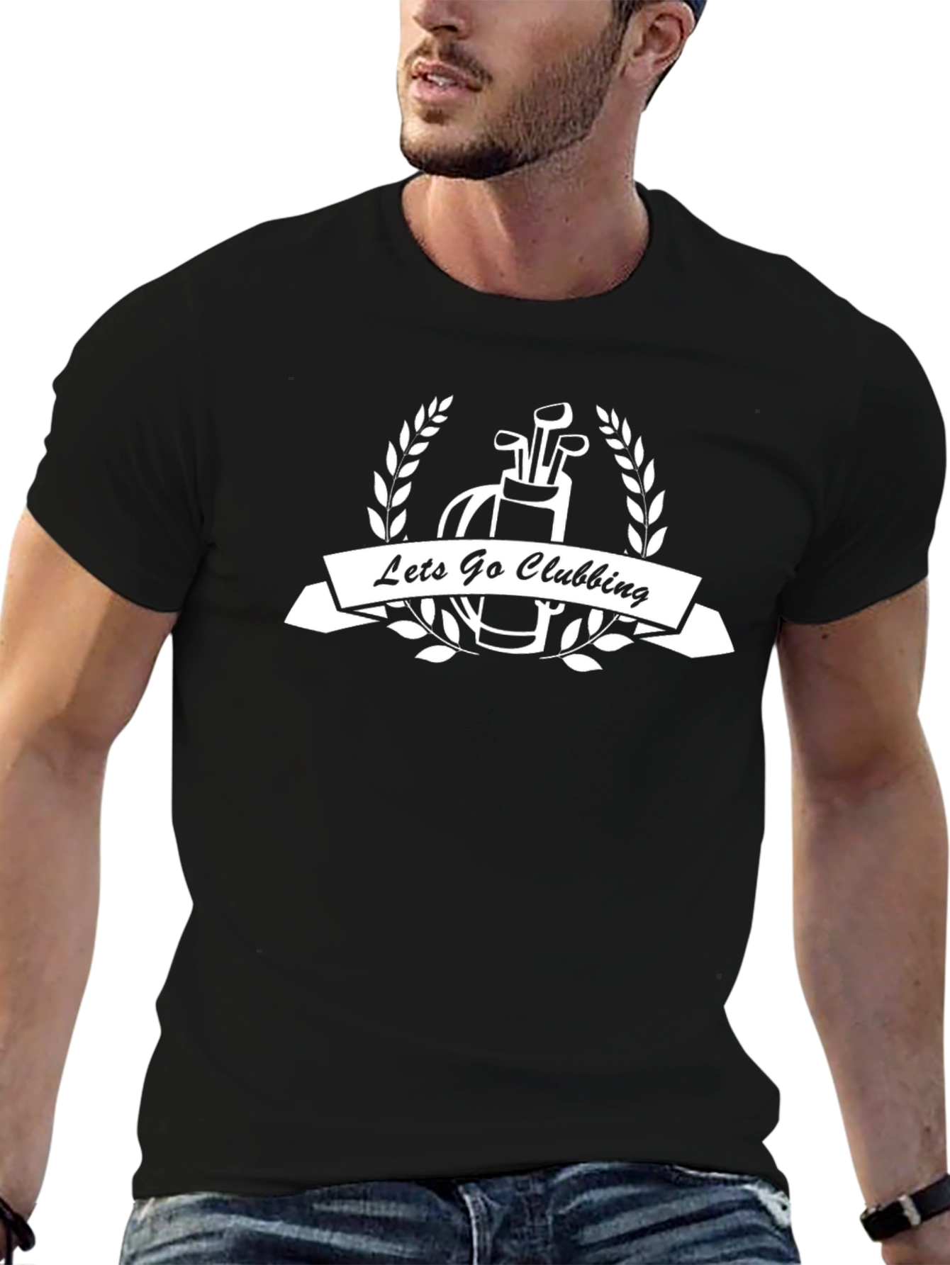 Lets Go Clubbing Golf T-Shirt - Black