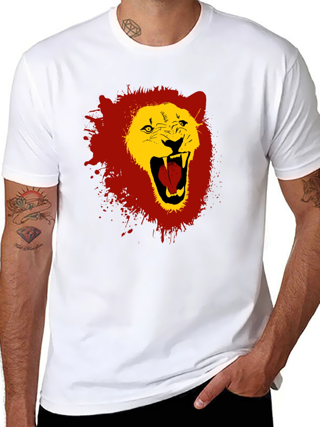 Lion Graphic Tee - Bold Roar Design - Black