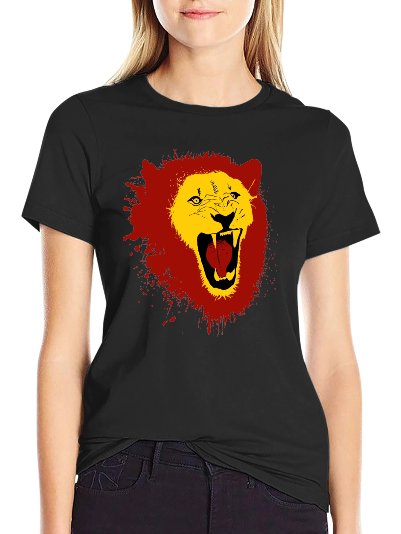 Lion Graphic Tee - Bold Roar Design - Black