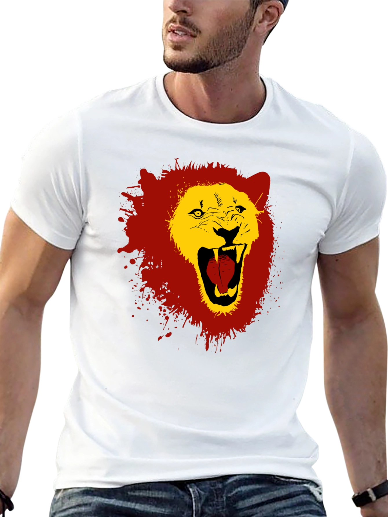 Lion Graphic Tee - Bold Roar Design - Black
