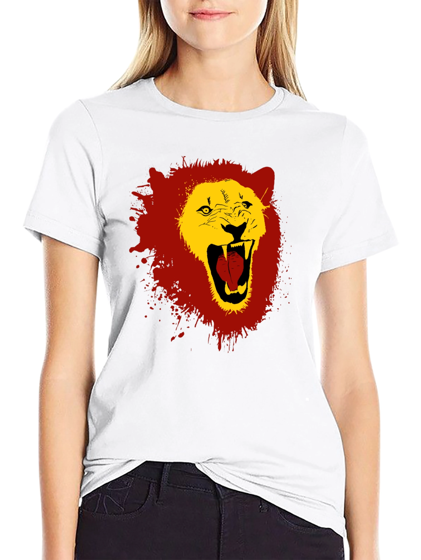 Lion Graphic Tee - Bold Roar Design - Black