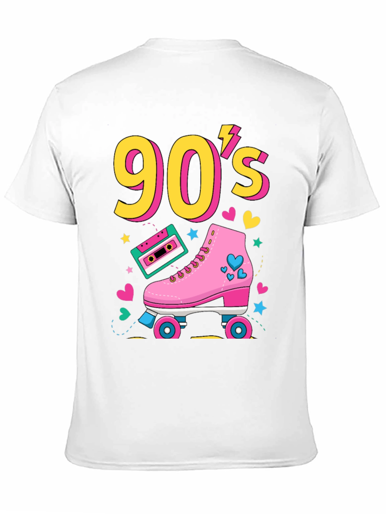 90s Retro Roller Skate Graphic Tee