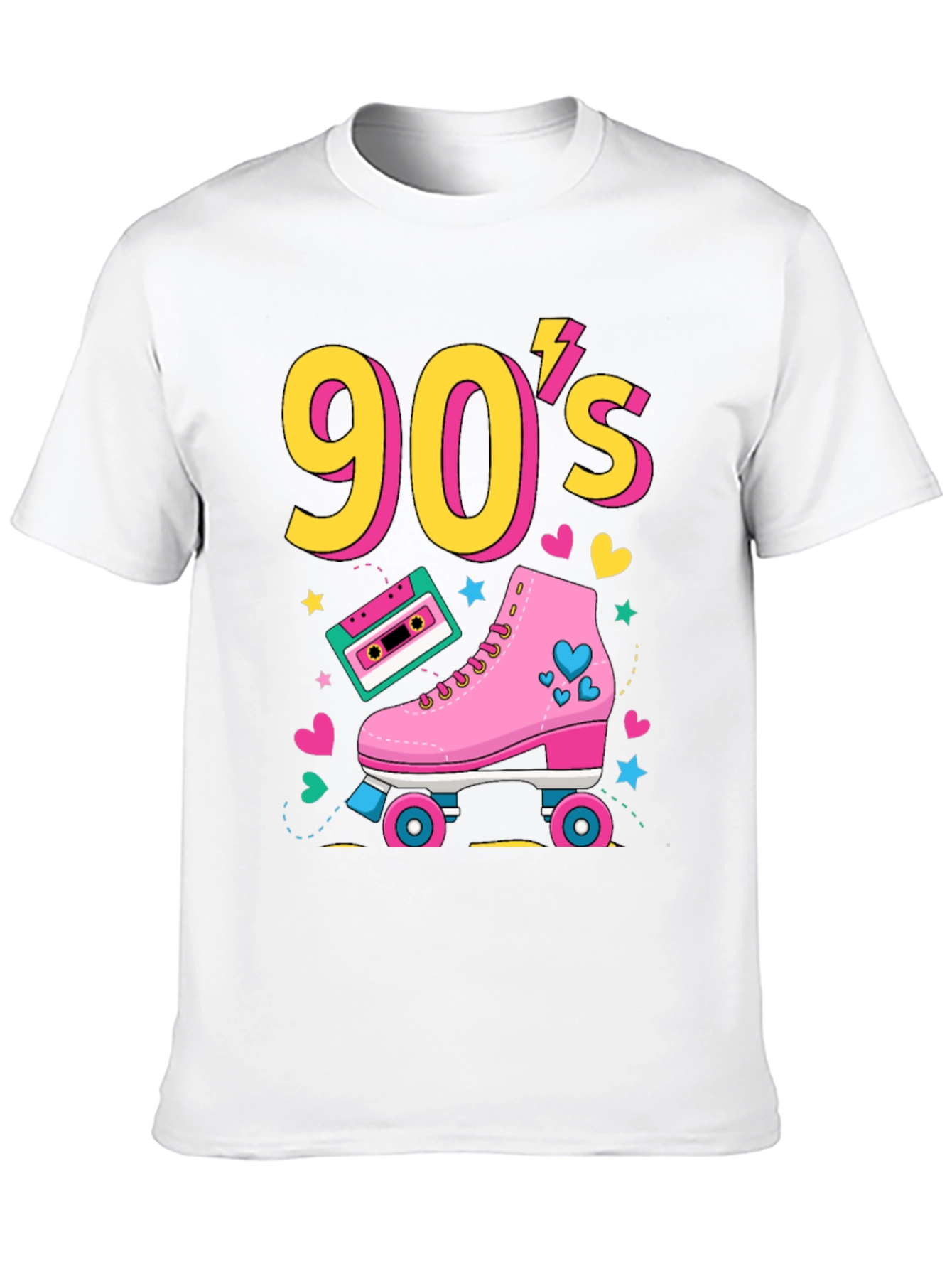90s Retro Roller Skate Graphic Tee