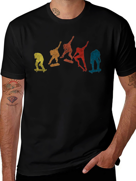 Skateboarding Evolution T-Shirt - Retro Style