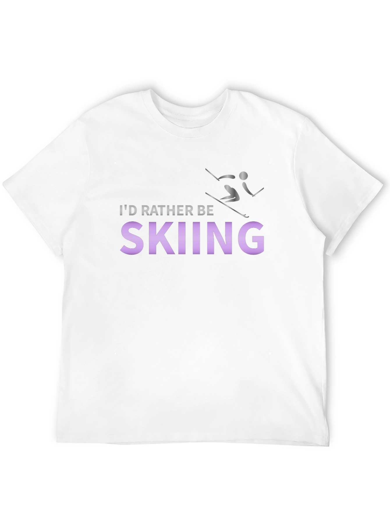 Skiing Enthusiast T-Shirt - Id Rather Be Skiing
