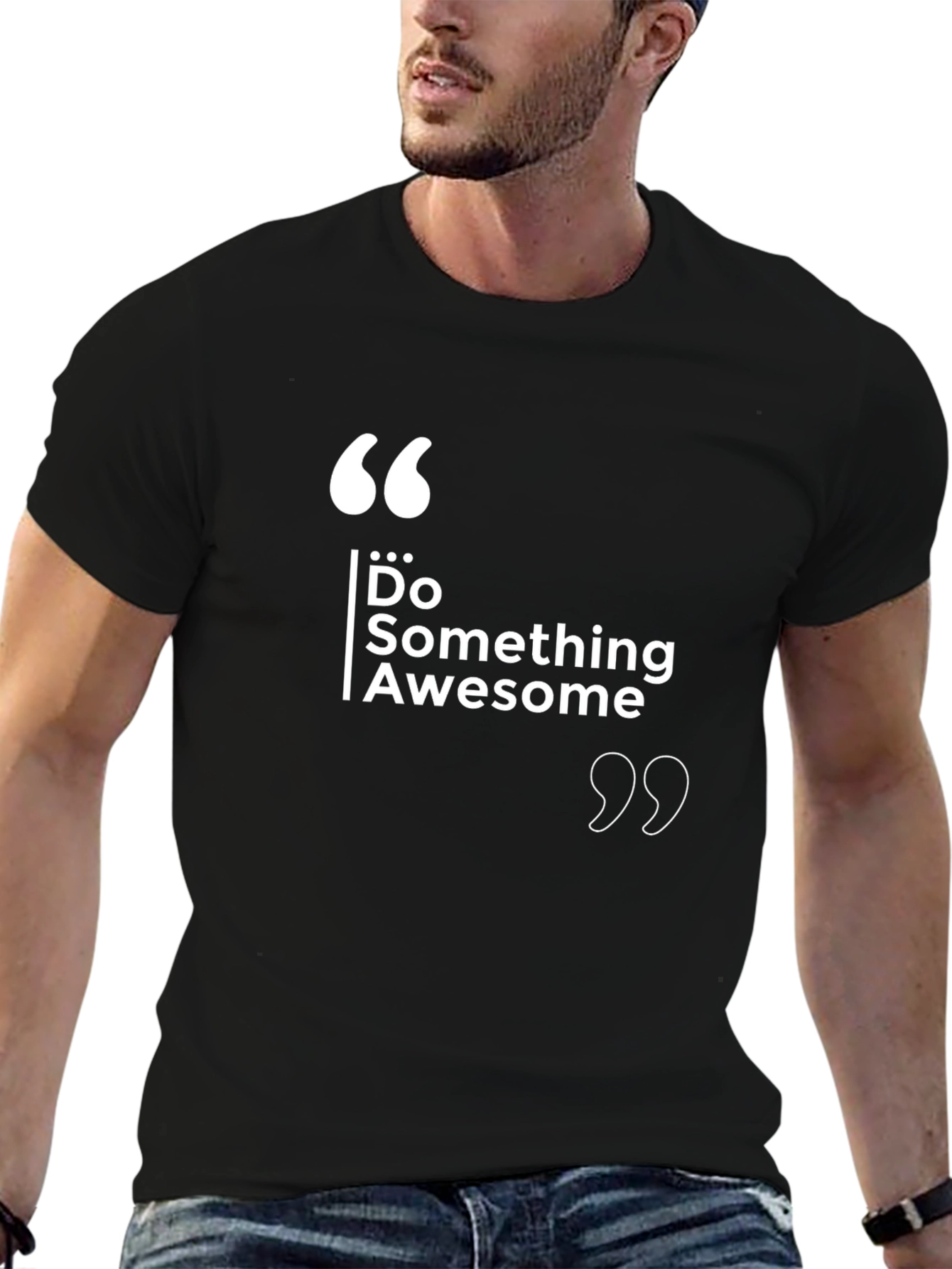 Do Something Awesome - Black Graphic Tee