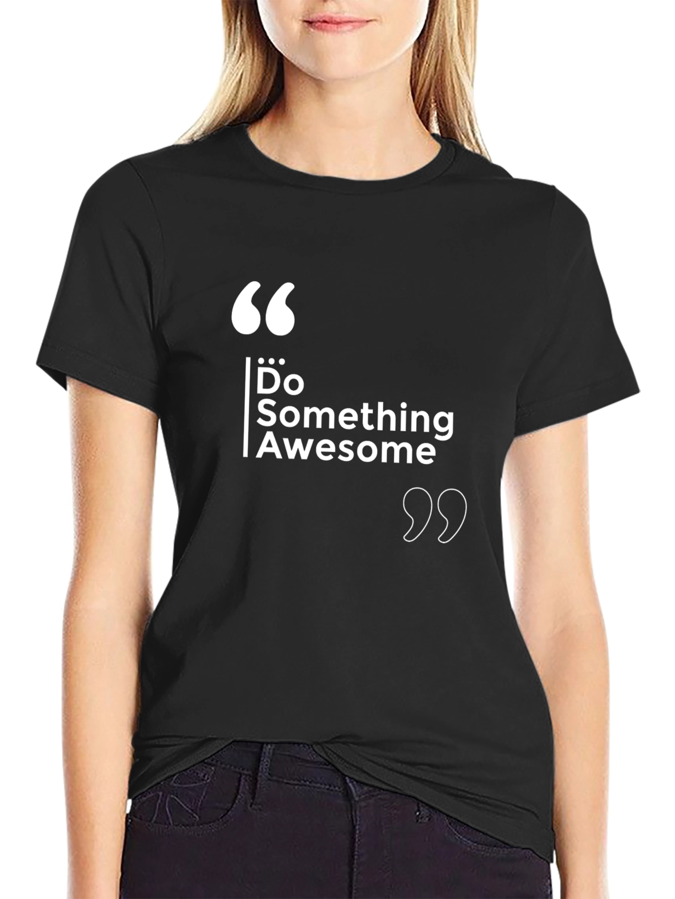Do Something Awesome - Black Graphic Tee