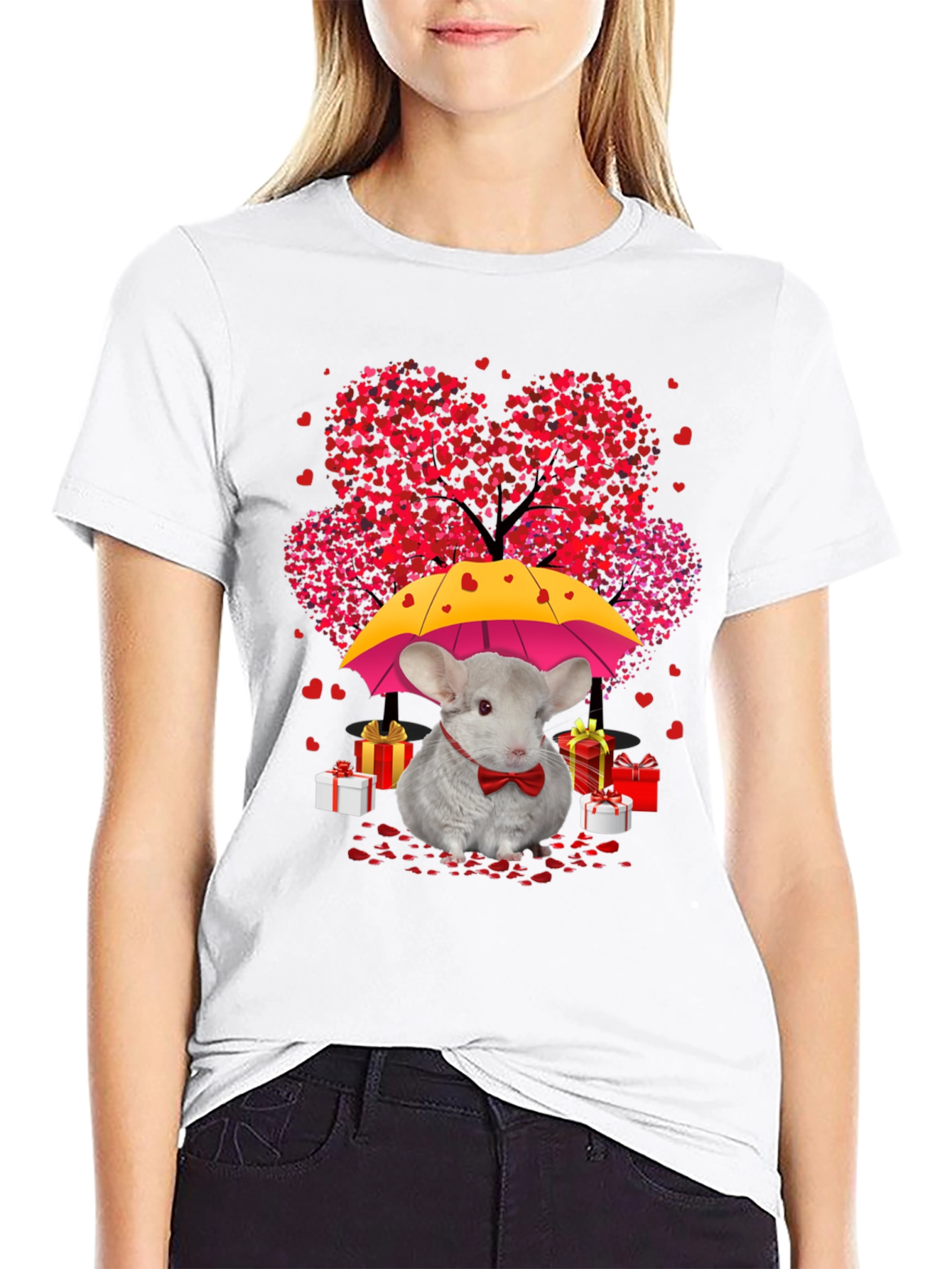 Chinchilla Valentines Day T-Shirt