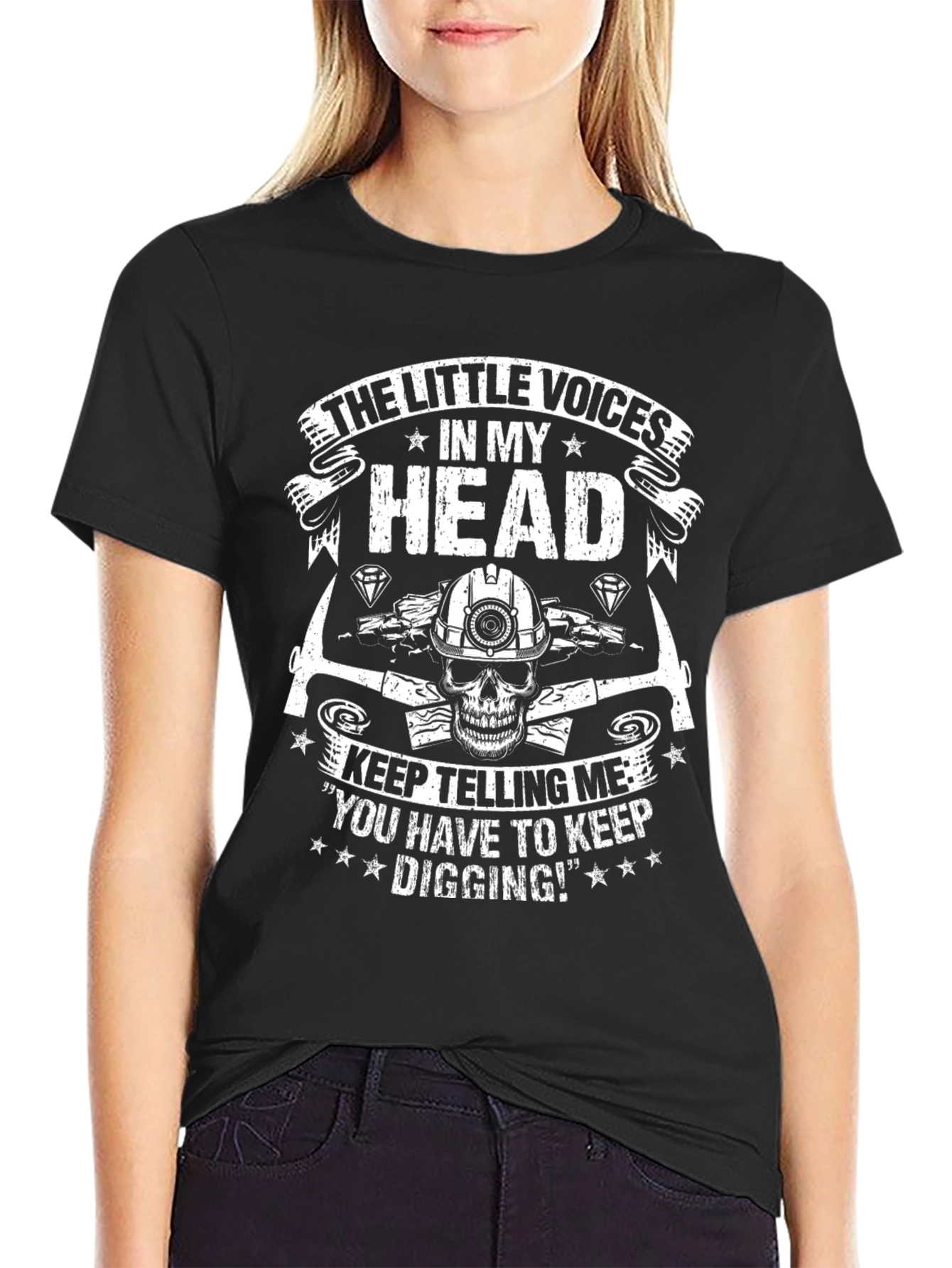 Miner Skull T-Shirt: Keep Digging Tee