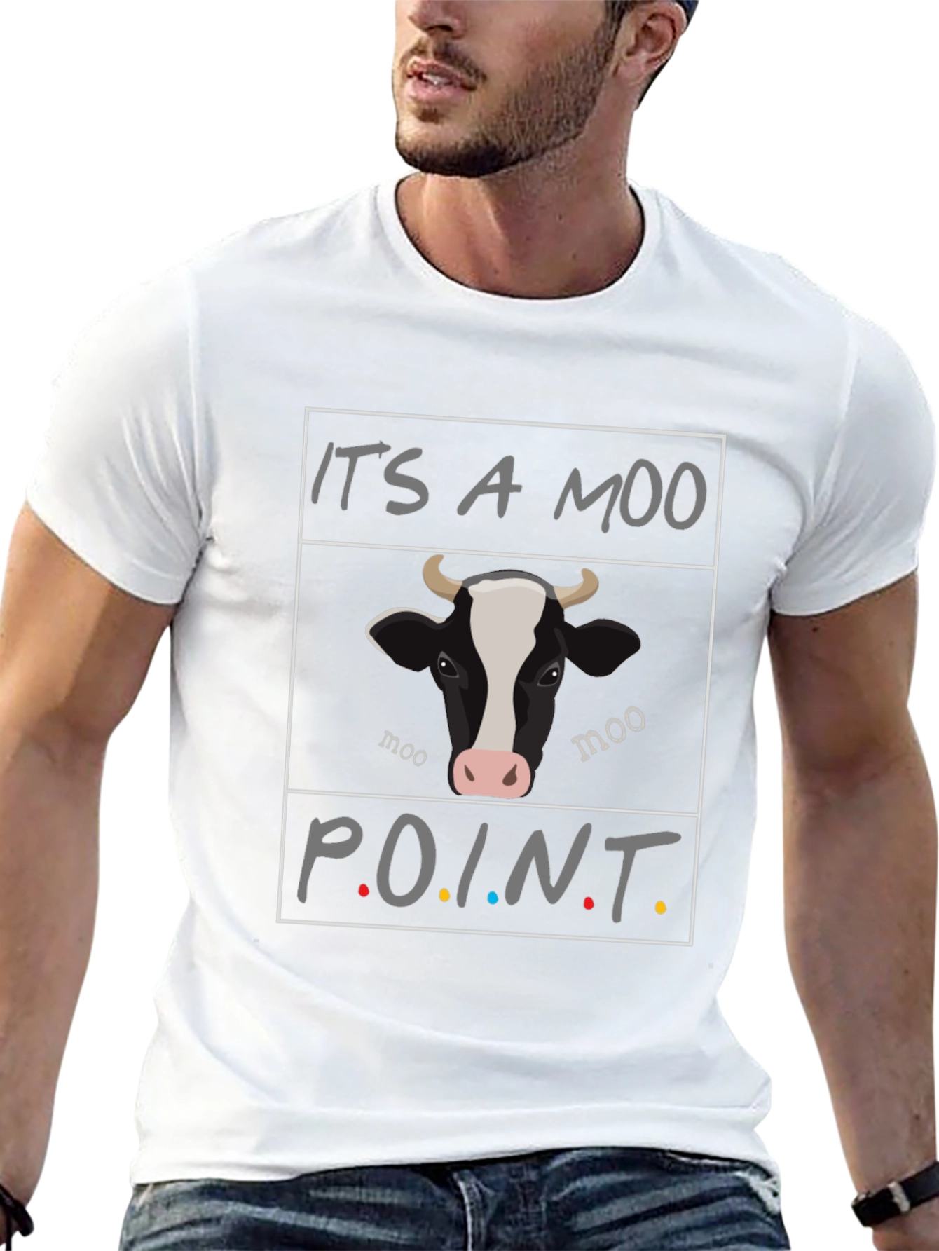 Its A Moo Point Mens Graphic T-Shirt