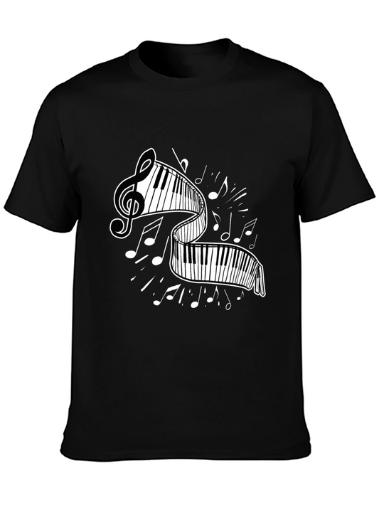 Musical Keyboard T-Shirt - Unique Treble Clef Design
