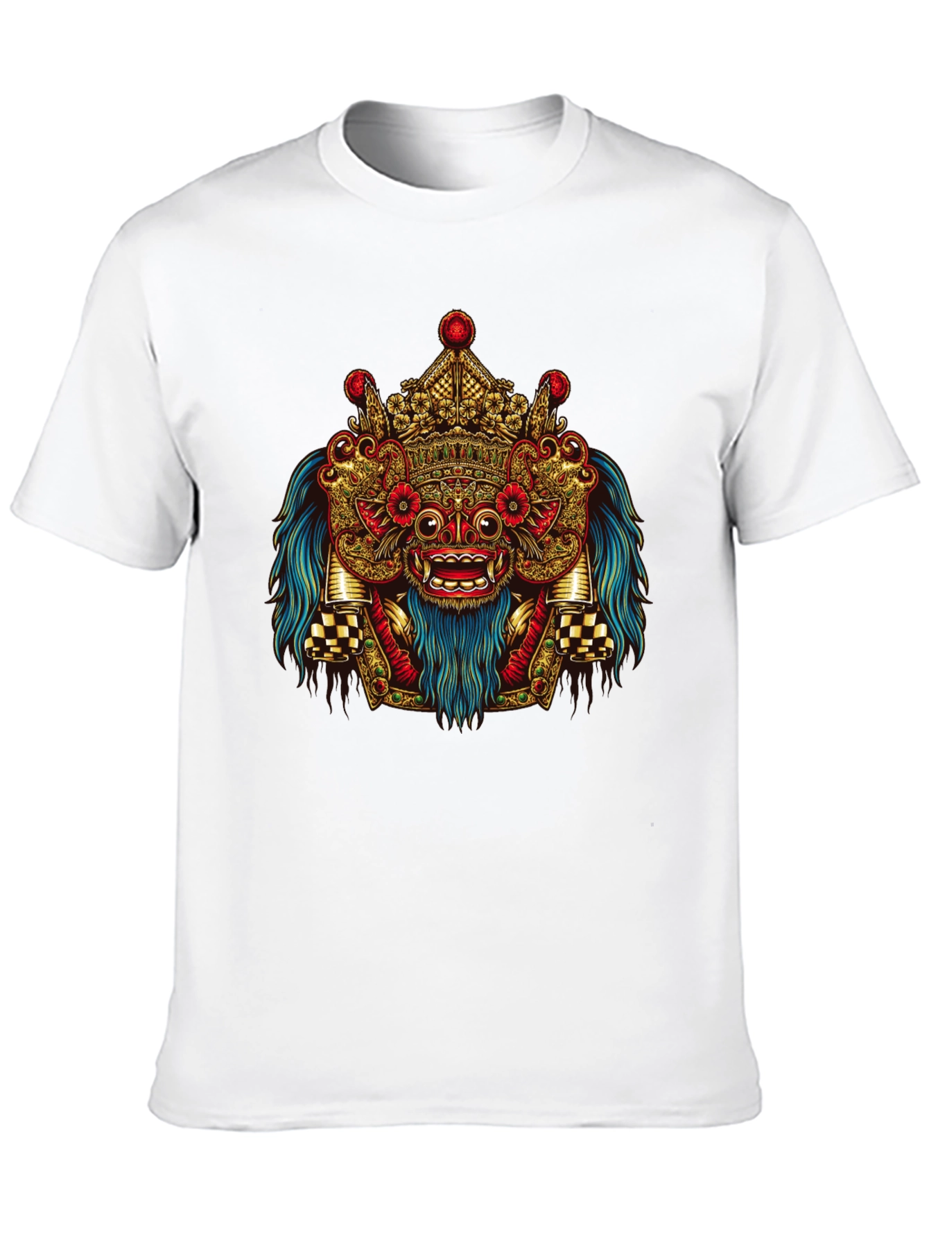 Balinese Barong Graphic Tee - Unique Cultural Design